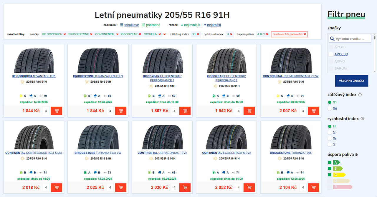  Můžete zvolit i doplňující parametry
